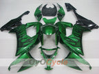 Kit de carénages injectés pour NINJA ZX-10R 08-10 - Vert, Noir - Flame #OYO87906100