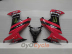 Kit de carénages injectés pour NINJA ZX-10R 08-10 - Rouge, Noir - Monster #OYO87906103