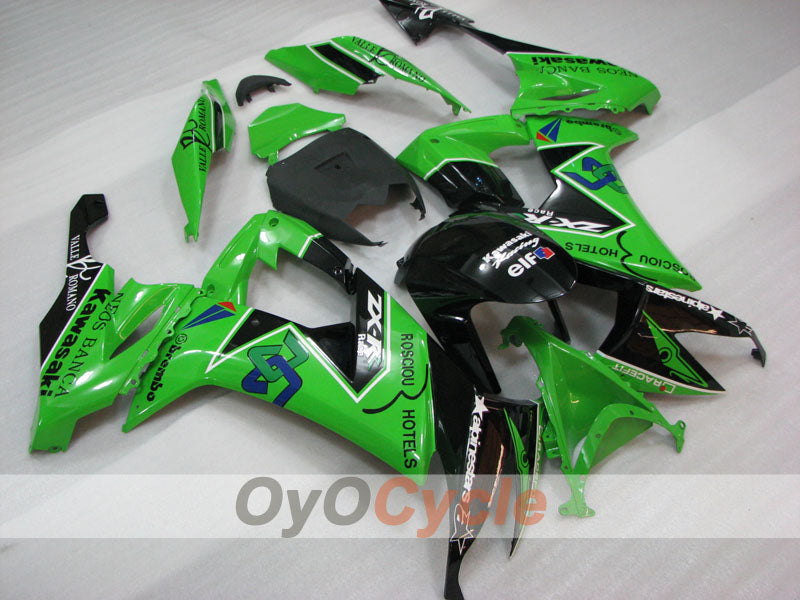 Kit de carénage à injection pour NINJA ZX-10R 08-10 - Vert, noir - Personnalisez #OYO87906105