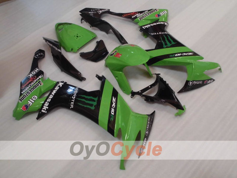 Kit de carénage à injection pour NINJA ZX-10R 08-10 - Vert, noir - Monster #OYO87906106 Image principale du produit