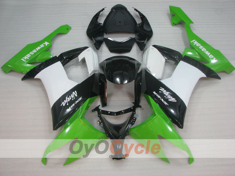 Kit de carénage à injection pour NINJA ZX-10R 08-10 - Vert, blanc, noir - Style usine #OYO87906107 Image secondaire du produit