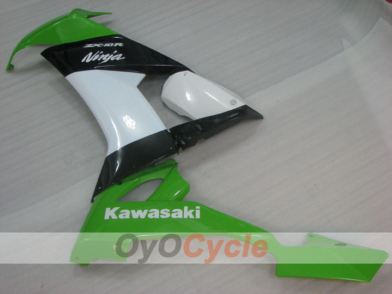 Kit de carénage à injection pour NINJA ZX-10R 08-10 - Vert, blanc, noir - Style usine #OYO87906107