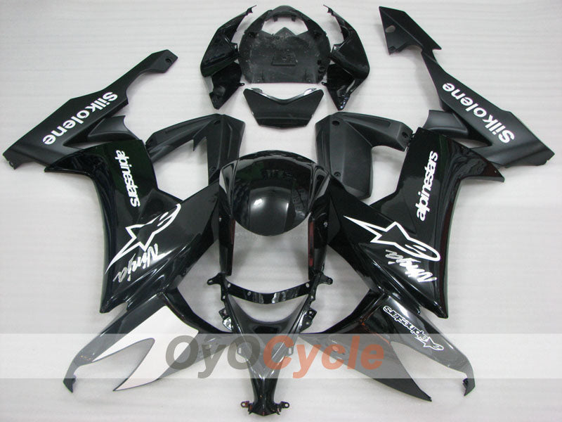 Kit de carénage à injection pour NINJA ZX-10R 08-10 - Noir - Style usine #OYO87906108