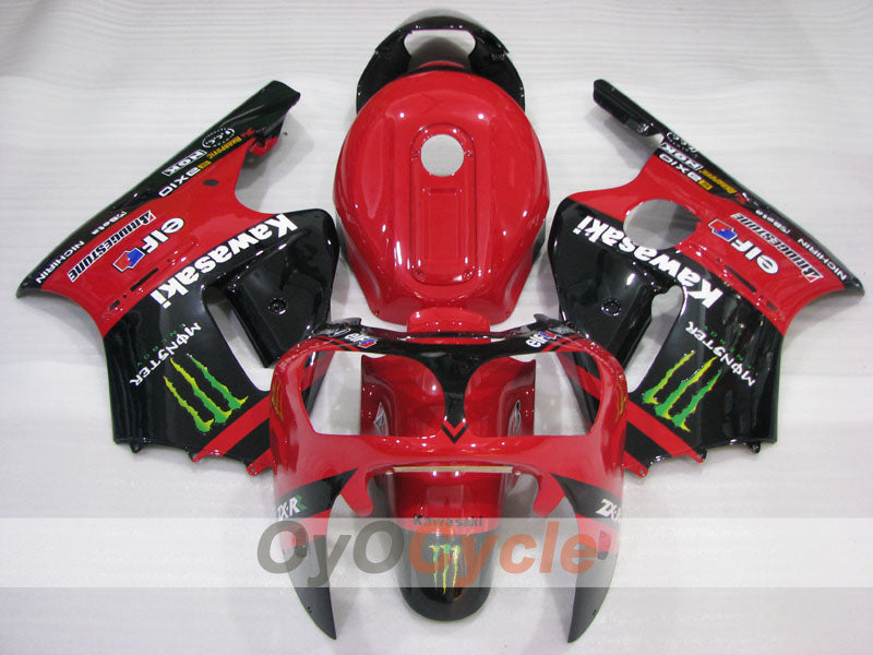Kit de carénage à injection pour NINJA ZX-12R 00-01 - Rouge, noir - Monster #OYO87906115