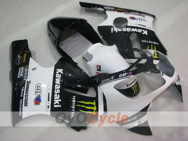 Kit de carénage à injection pour NINJA ZX-12R 00-01 - Blanc, noir - Monster #OYO87906116 Image principale du produit
