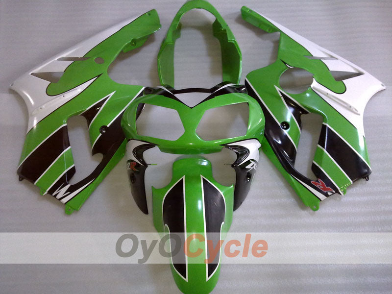 Kit de carénage à injection pour NINJA ZX-12R 02-05 - Vert, blanc, noir - Style d’origine #OYO87906118
