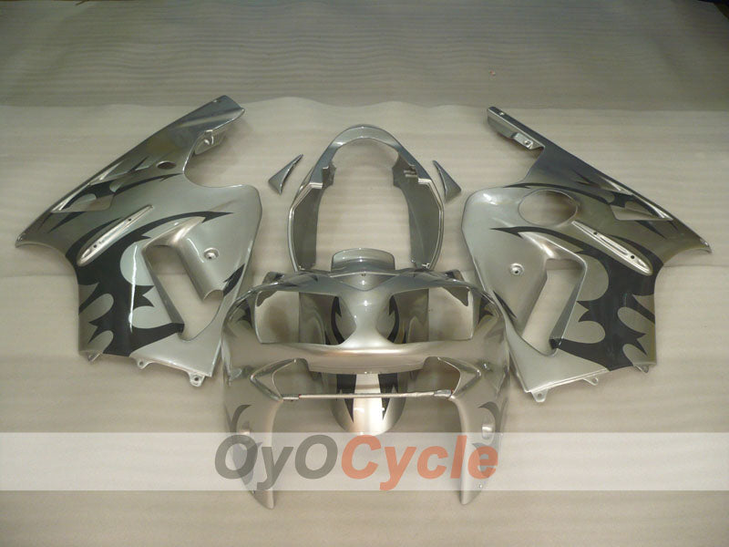Kit de carénage à injection pour NINJA ZX-12R 02-05 - Noir, argent - Style d’origine #OYO87906119