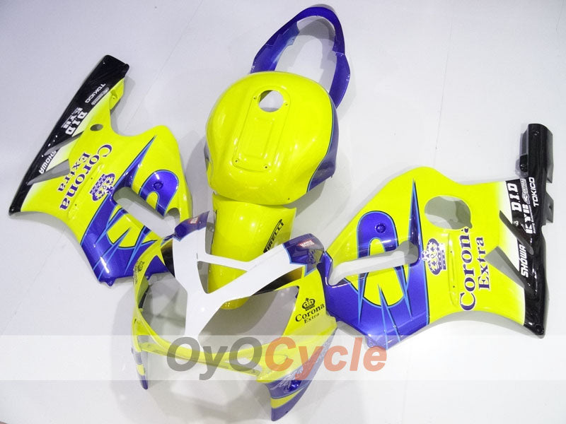 Kit de carénage à injection pour NINJA ZX-12R 02-05 - Jaune, bleu - Corona #OYO87906122