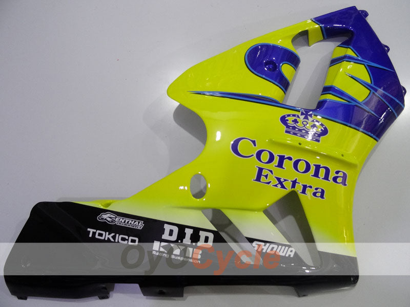 Kit de carénage à injection pour NINJA ZX-12R 02-05 - Jaune, bleu - Corona #OYO87906122