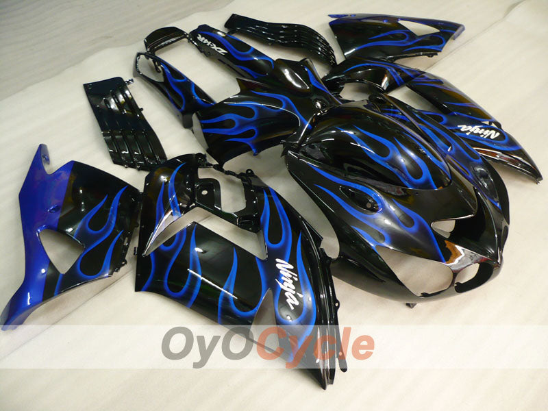 Kit de carénage à injection pour NINJA ZX-14R 06-11 - Bleu, noir - Flamme #OYO87906127