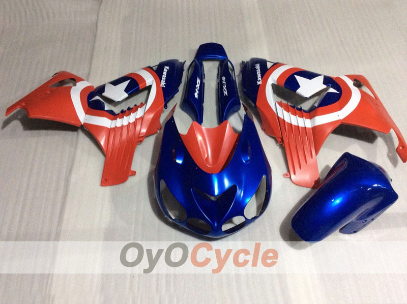Kit de carénage à injection pour NINJA ZX-14R 06-11 - Rouge, bleu, blanc - Personnalisable #OYO87906128 Image secondaire du produit