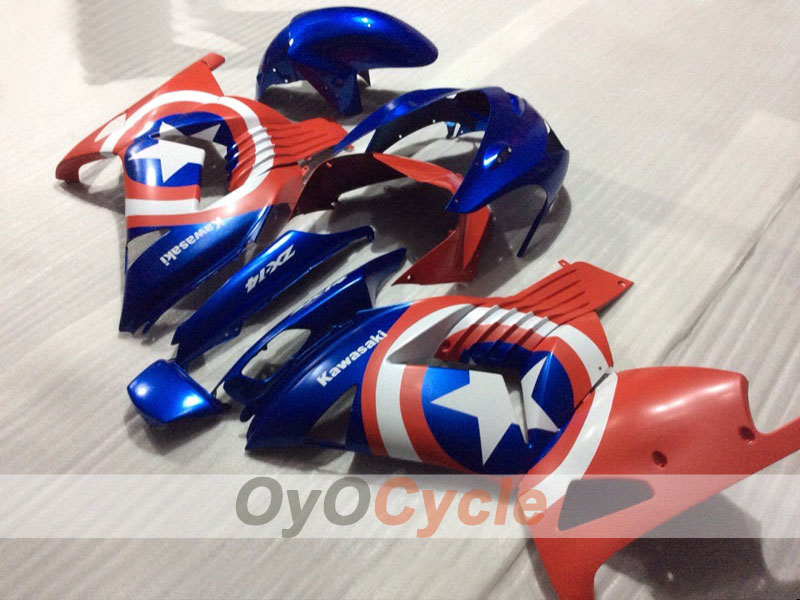 Kit de carénage à injection pour NINJA ZX-14R 06-11 - Rouge, bleu, blanc - Personnalisable #OYO87906128