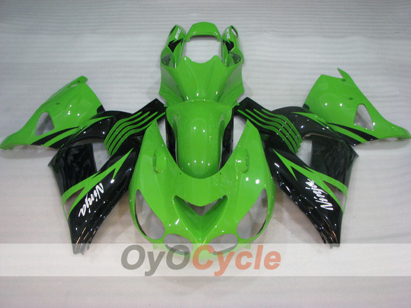 Kit de carénage à injection pour NINJA ZX-14R 06-11 - Vert, noir - Personnalisable #OYO87906129