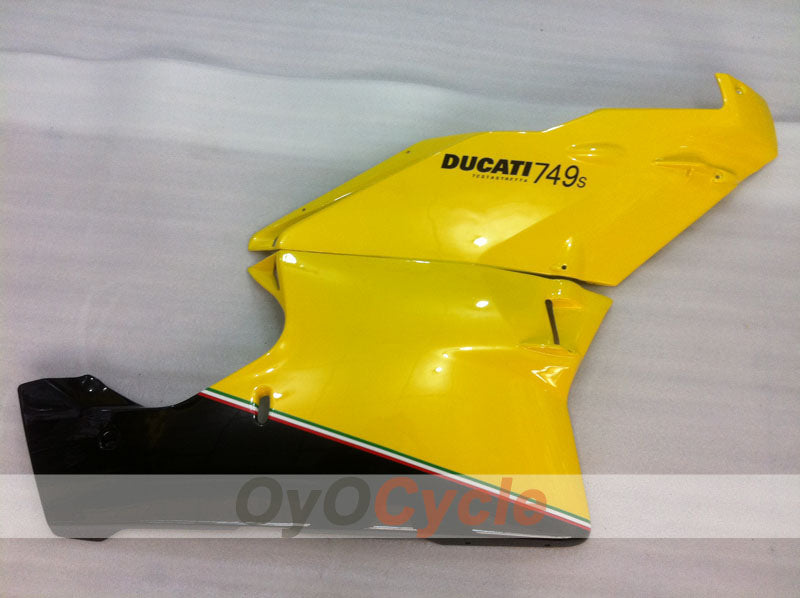 Kit de carénage à injection pour Ducati 749 03-04 - Jaune, Blanc, Noir - Style usine #OYO87906130