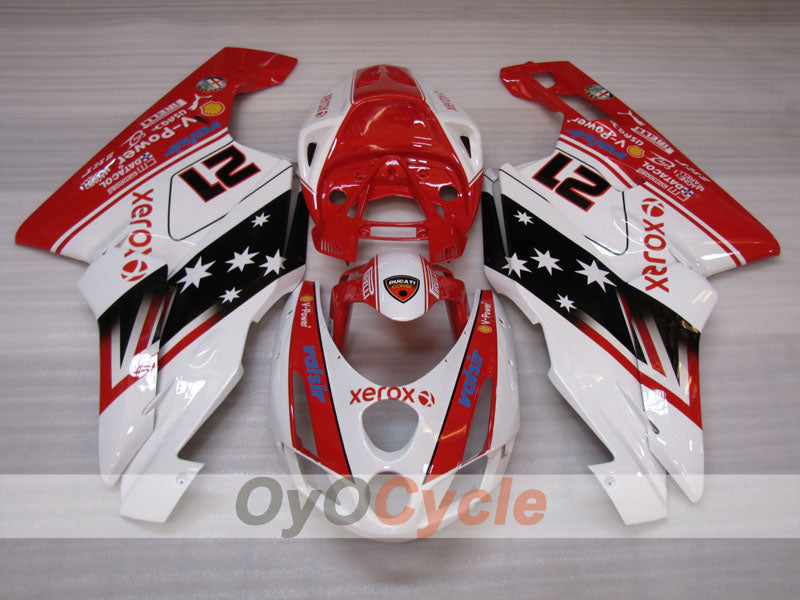 Kit de carénage à injection pour Ducati 999 03-04 - Rouge, Blanc, Noir - Xerox #OYO87906139