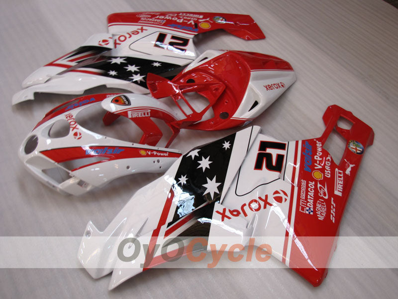 Kit de carénage à injection pour Ducati 749 03-04 - Rouge, Blanc, Noir - Xerox #OYO87906133 Image principale du produit