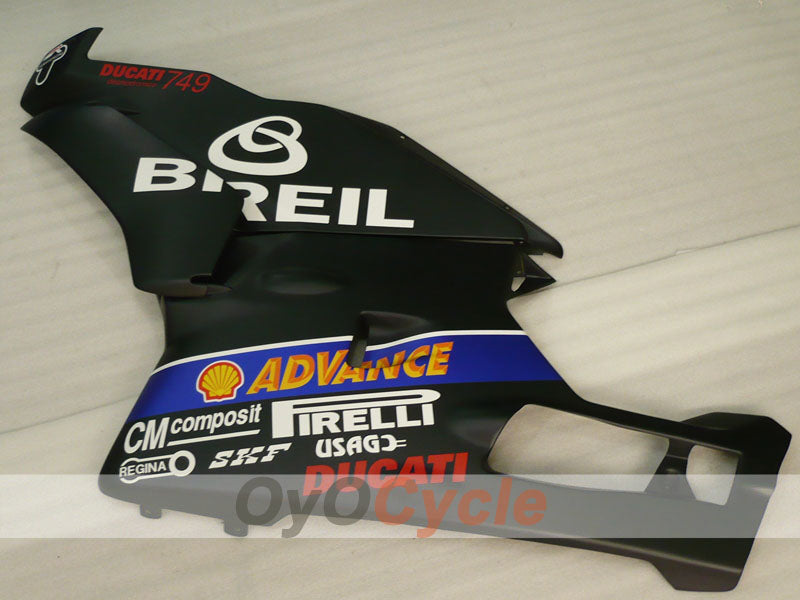 Kit de carénage à injection pour Ducati 749 03-04 - Bleu, Blanc, Noir - BREIL #OYO87906134