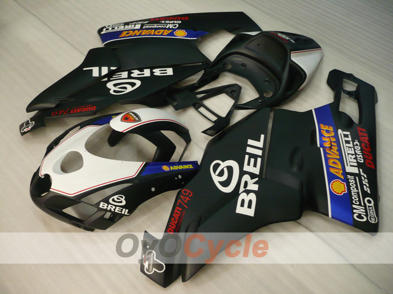 Kit de carénage à injection pour Ducati 749 03-04 - Bleu, Blanc, Noir - BREIL #OYO87906134 Image principale du produit