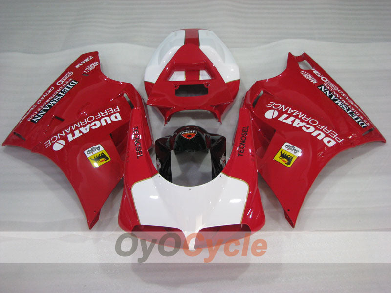 Kit de carénage à injection pour Ducati 996 99-02 - Rouge, Blanc - Performance #OYO87906142