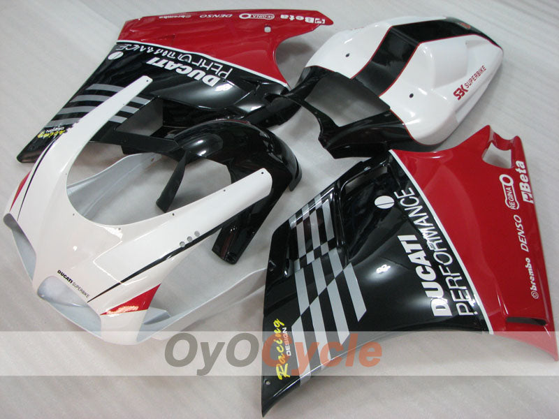 Kit de carénage à injection pour Ducati 996 99-02 - Rouge, Blanc, Noir - Performance #OYO87906150