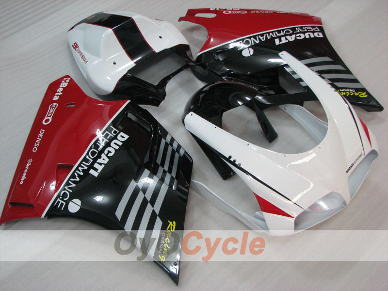 Kit de carénage à injection pour Ducati 996 99-02 - Rouge, Blanc, Noir - Performance #OYO87906150