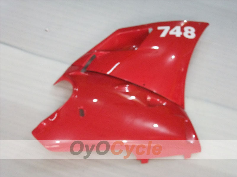 Kit de carénage à injection pour Ducati 748 94-02 - Rouge, Blanc - Style usine #OYO87906153
