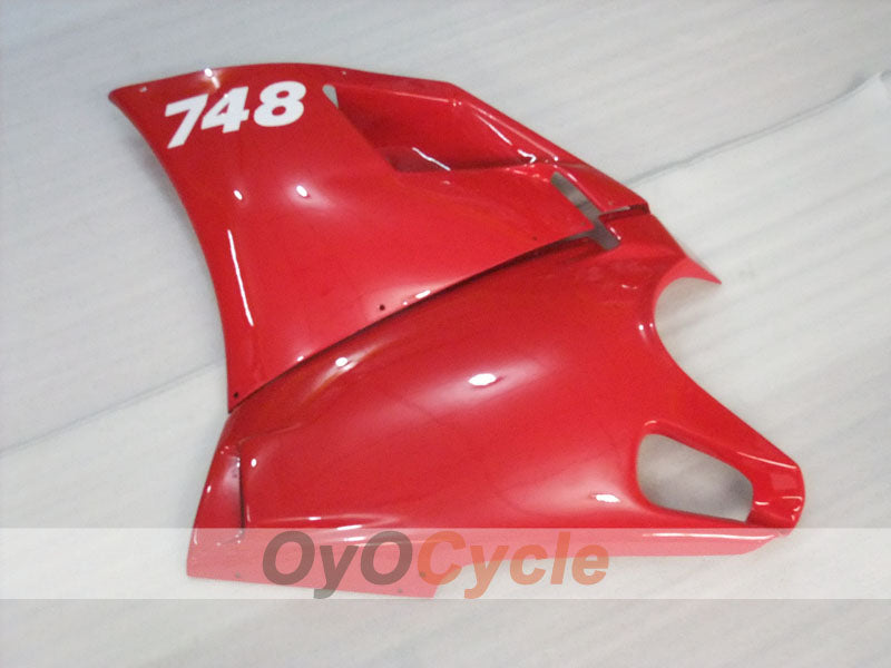 Kit de carénage à injection pour Ducati 748 94-02 - Rouge, Blanc - Style usine #OYO87906153