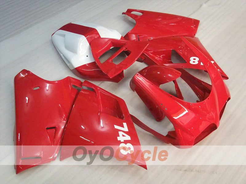 Kit de carénage à injection pour Ducati 748 94-02 - Rouge, Blanc - Style usine #OYO87906153 Image principale du produit