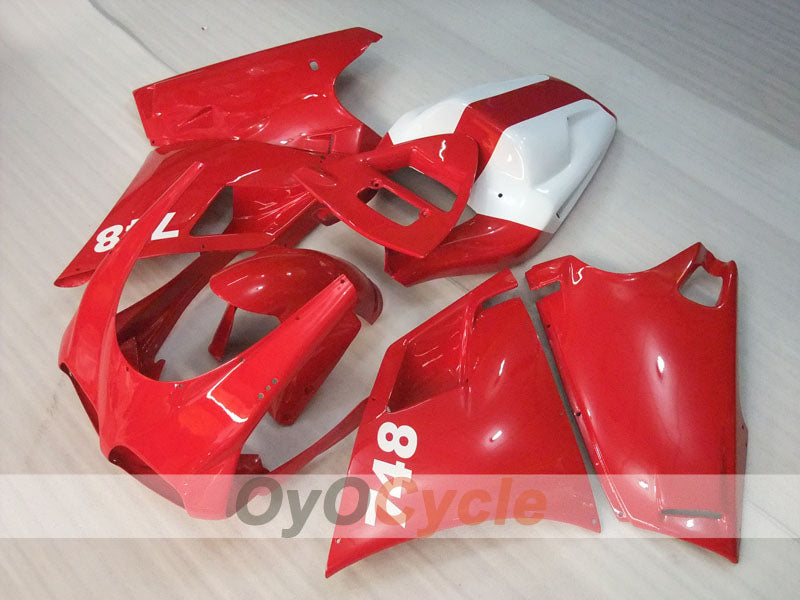 Kit de carénage à injection pour Ducati 748 94-02 - Rouge, Blanc - Style usine #OYO87906153