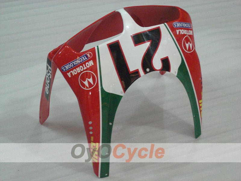Kit de carénage à injection pour Ducati 748 de 94-02 - Rouge, Vert, Blanc - INFO STRADA #OYO87906160