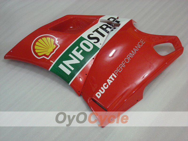 Kit de carénage à injection pour Ducati 748 de 94-02 - Rouge, Vert, Blanc - INFO STRADA #OYO87906160