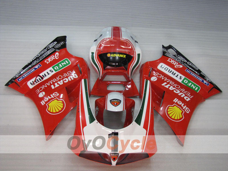 Kit de carénage injecté pour Ducati 998 de 02-04 - Rouge, blanc, noir - Performance #OYO87906171