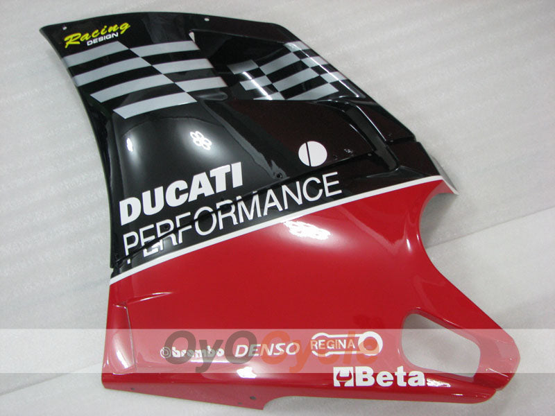 Kit de carénage injecté pour Ducati 998 de 02-04 - Rouge, blanc, noir - Performance #OYO87906173