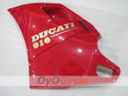Kit de carénage injecté pour Ducati 916 de 94-98 - Rouge, blanc - Style usine #OYO87906175