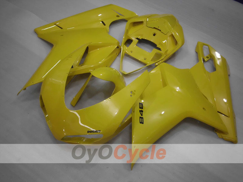 Kit de carénage en injection pour Ducati 848 08-13 - Jaune - Sans autocollant / décalque, style usine #OYO87906203 Image principale du produit