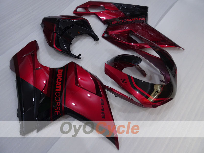 Kit de carénage à injection pour Ducati 848 08-13 - couleur rouge vin, noir - style d'origine #OYO87906205 Image principale du produit