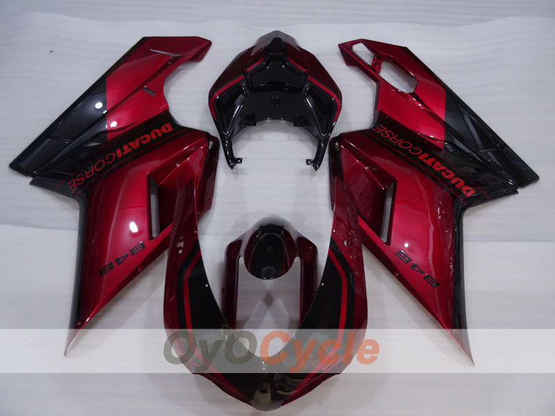 Kit de carénage à injection pour Ducati 848 08-13 - couleur rouge vin, noir - style d'origine #OYO87906205 Image secondaire du produit