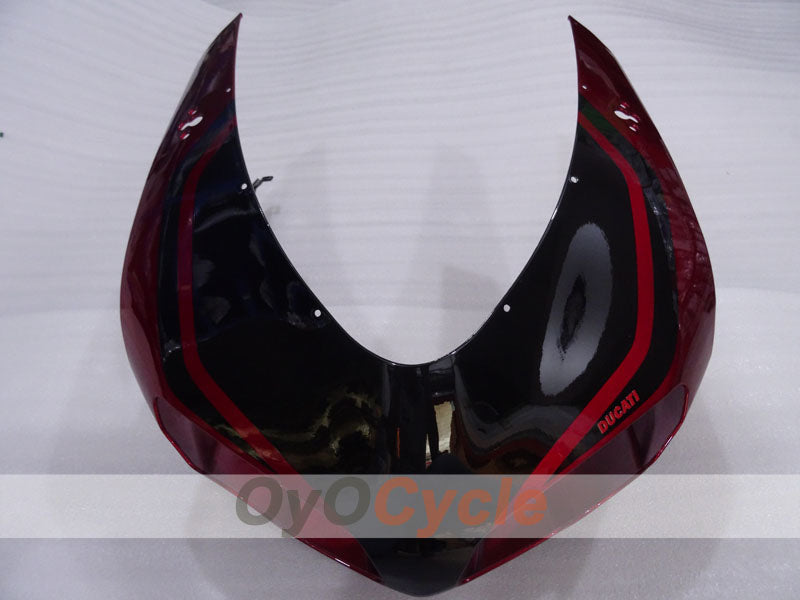 Kit de carénage à injection pour Ducati 848 08-13 - couleur rouge vin, noir - style d'origine #OYO87906205