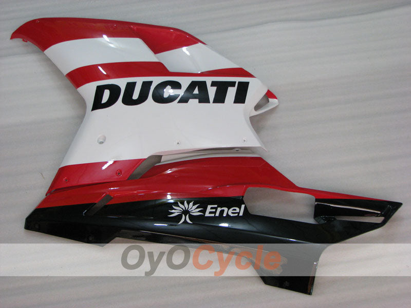 Kit de carénage à injection pour Ducati 848 08-13 - rouge, blanc, noir - style d'origine #OYO87906208
