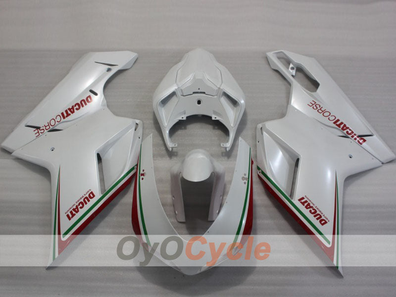 Kit de carénage à injection pour Ducati 848 08-13 - rouge, blanc - style d'origine #OYO87906209 Image secondaire du produit