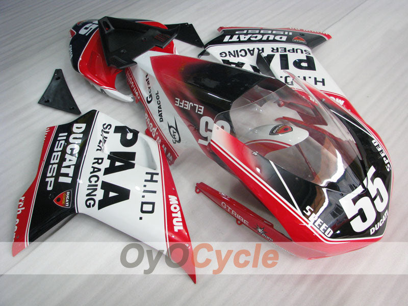 Kit de carénage à injection pour Ducati 848 08-13 - rouge, blanc, noir - PIRELLI #OYO87906210 Image principale du produit