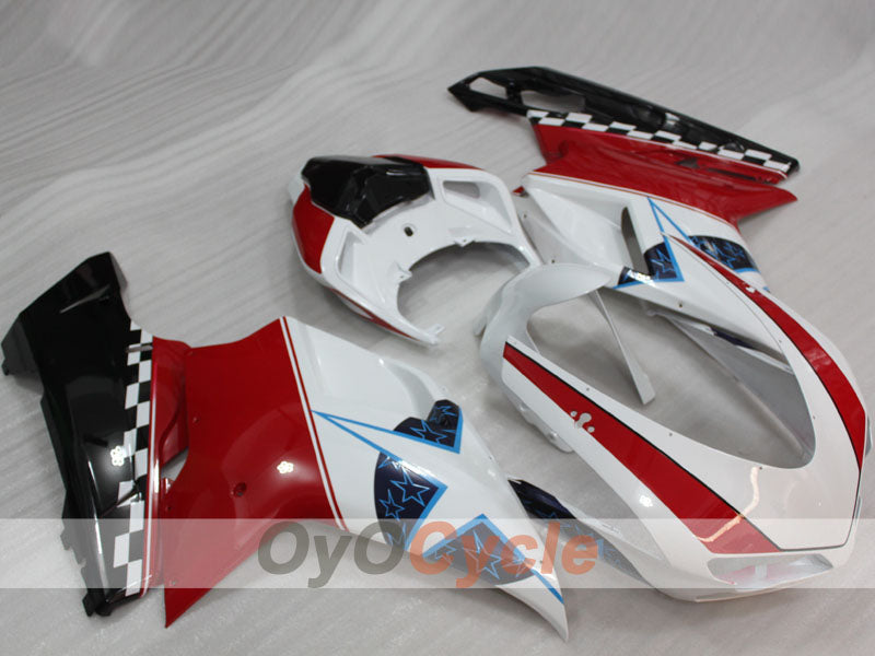 Kit de carénage à injection pour Ducati 848 08-13 - rouge, blanc, noir - personnalisé #OYO87906213 Image principale du produit