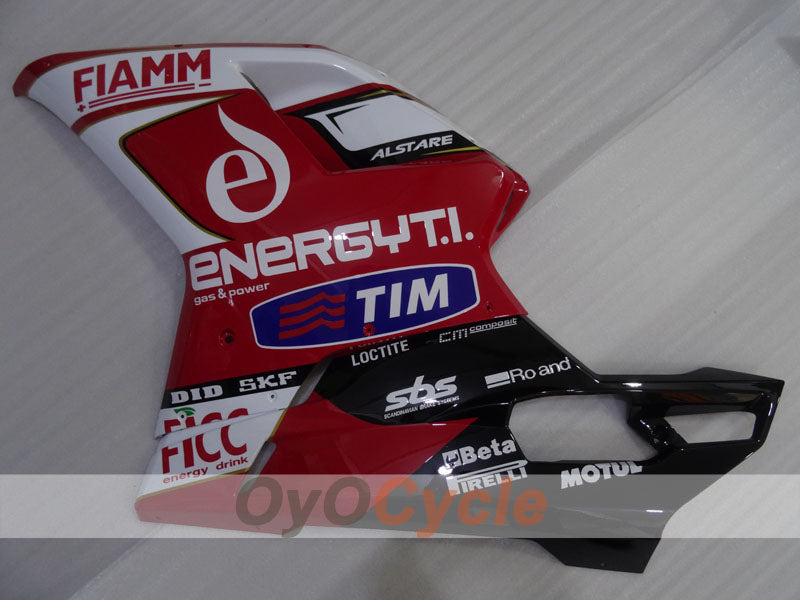 Kit de carénage à injection pour Ducati 848 08-13 - rouge, blanc, noir - FIAMM #OYO87906214