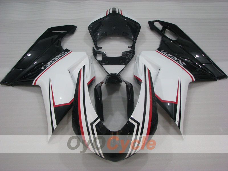 Kit de carénage à injection pour Ducati 848 08-13 - blanc, noir - style d'origine #OYO87906215 Image secondaire du produit