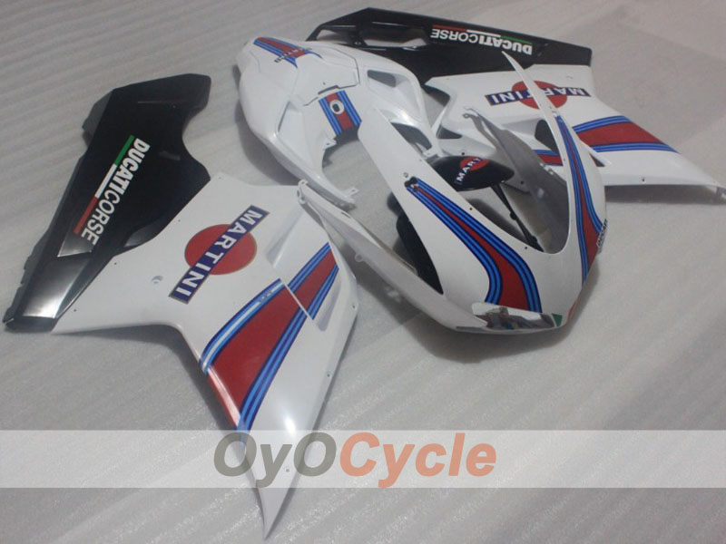 Kit de carénage à injection pour Ducati 848 08-13 - blanc, noir - style d'origine #OYO87906216 Image principale du produit