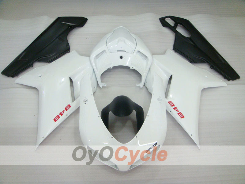 Kit de carénage injecté pour Ducati 848 08-13 - Blanc, Noir - Style usine #OYO87906217 Image secondaire du produit