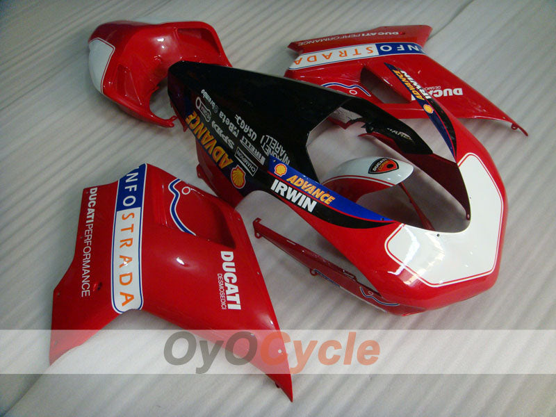 Kit de carénage injecté pour Ducati 848 08-13 - Rouge, Noir - INFO STRADA #OYO87906219 Image principale du produit