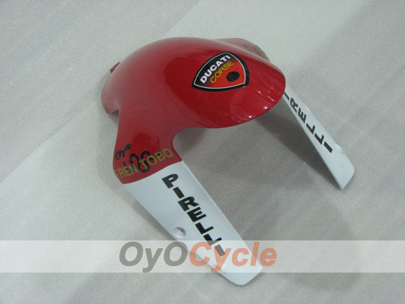 Kit de carénage injecté pour Ducati 848 08-13 - Rouge, Blanc - Style usine #OYO87906220