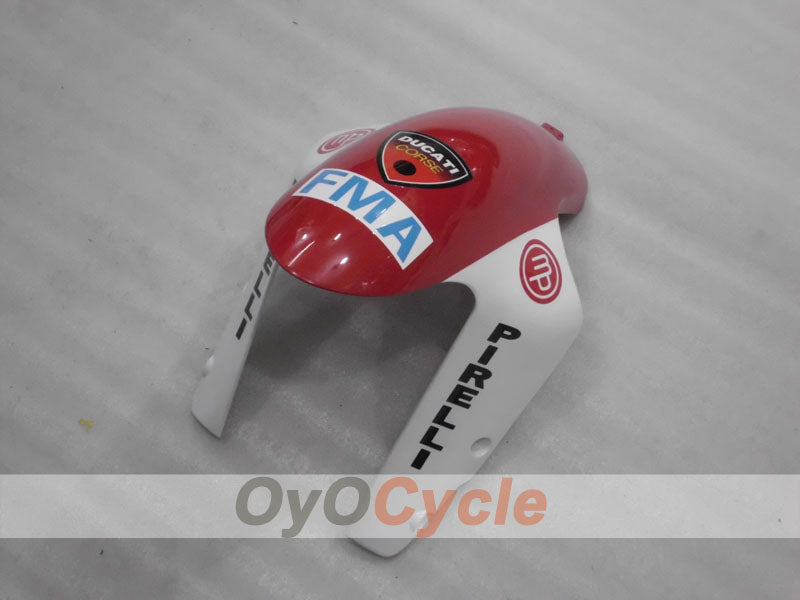 Kit de carénage injecté pour Ducati 1098 07-09 - Rouge, Blanc - Unibat #OYO87906221