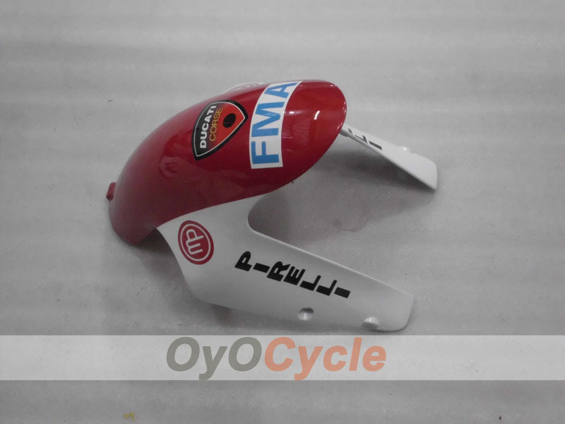 Kit de carénage injecté pour Ducati 1098 07-09 - Rouge, Blanc - Unibat #OYO87906221
